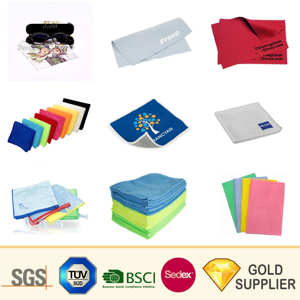 Wholesale Custom Print Cleaning Cloth Printing Mobile Phone Screen Lens Sunglasses Glasses Eyeglass Sticky Eyewear Microfiber Cleaner Sticker