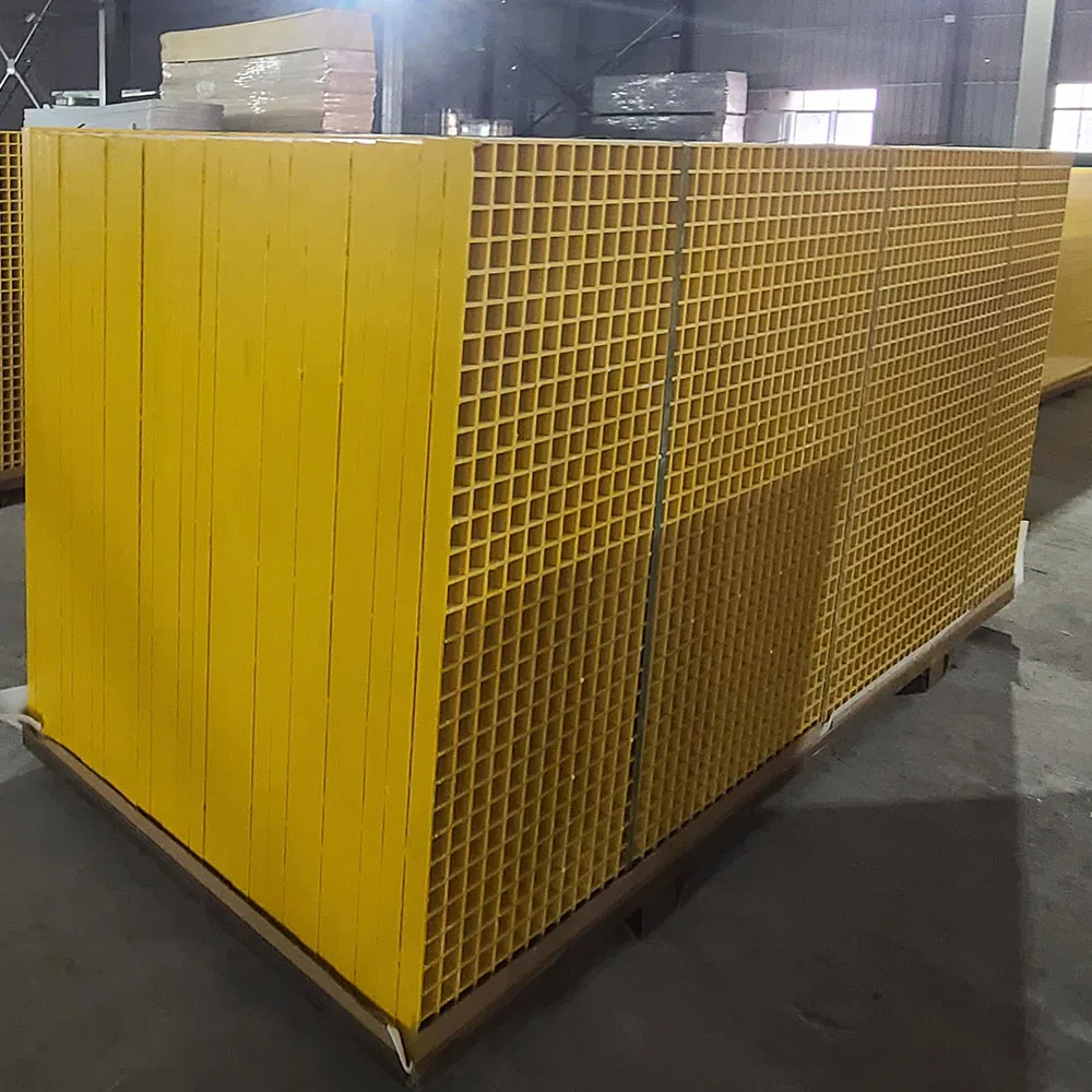 Tianfu GRP Grating 13mm Moulded 3664 X 1224 1000 mm X 2000 mm Standard Panel Size GRP Mesh Grating Used in Chemical Plant and Metal Finishing