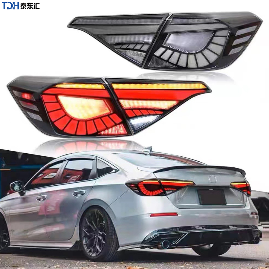 LED Taillight для Honda Civic 11th, стиль «Чешуя дракона», динамическая подсветка (2021-2022)