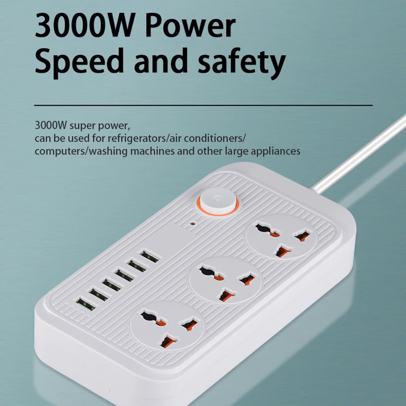 3000W Multi Outlet Function Power Socket USB Charger Entertainment Electronics Accessories