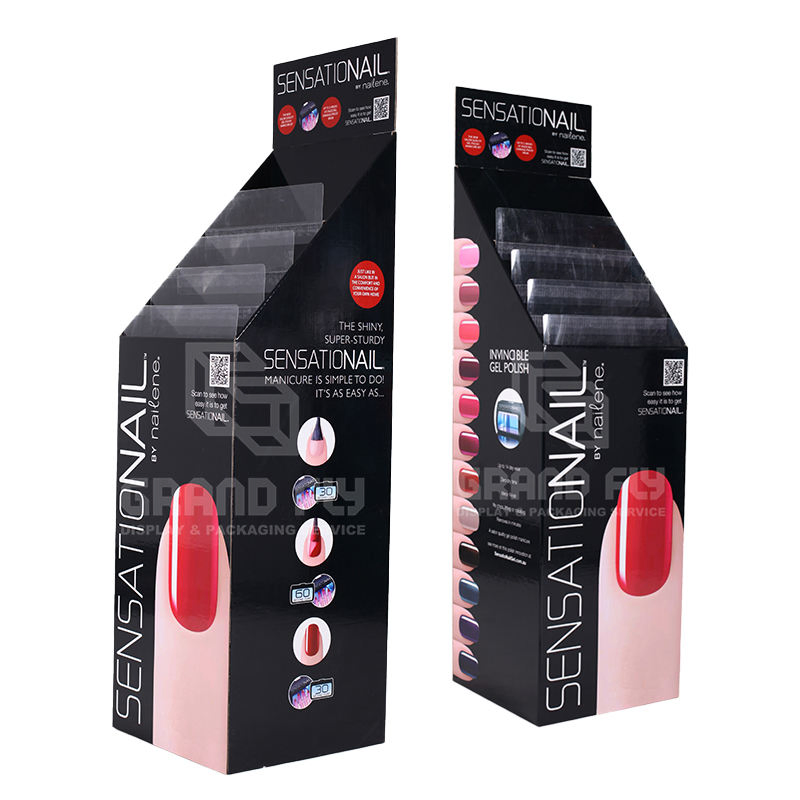 Free Design Cardboard Paper Stack Display Floor Stand Pop Cosmetic Perfume Cardboard Display Stands Lipstick Display with Logo