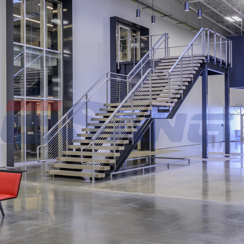 Esang Glass Balustrade Brushed Handrail Accessories Staircase Railing for Commercial Office/Hotel/School/Hospital