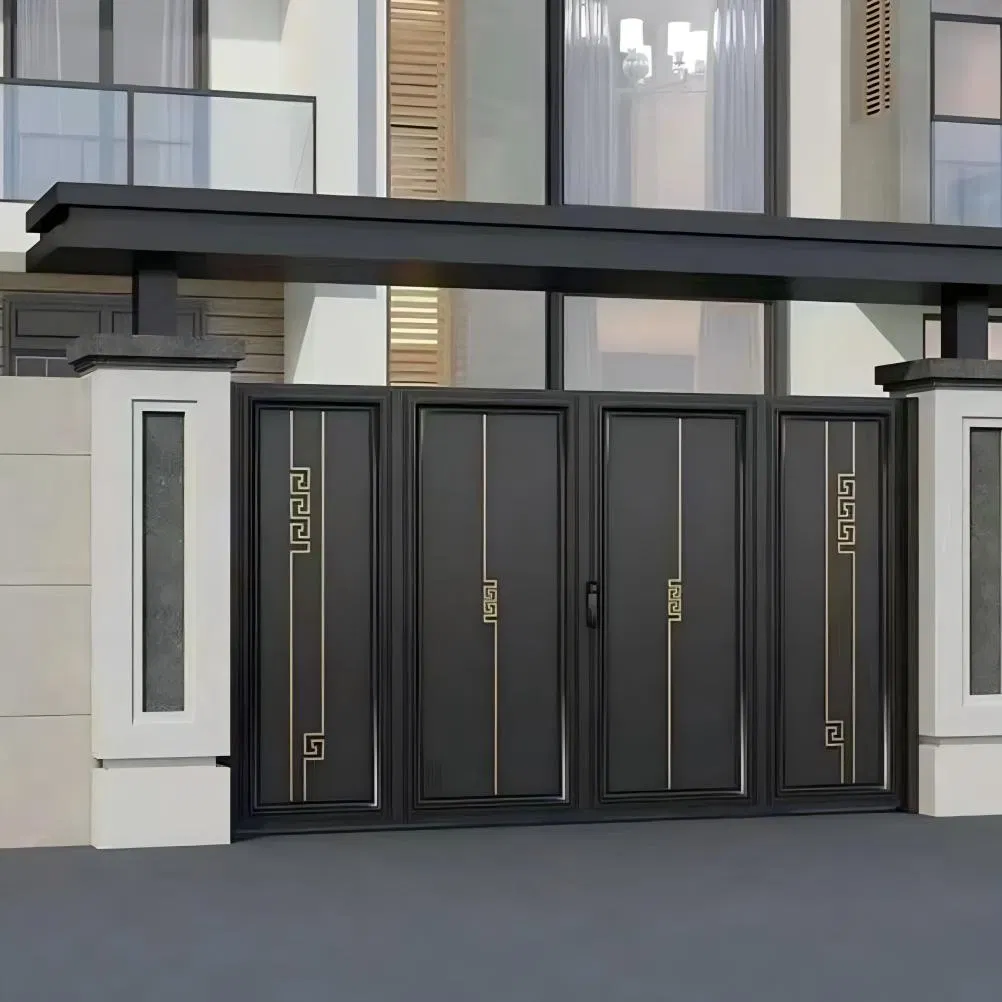 New Design European Luxury Entry Doors Aluminum Metal Entrance Door for Houses Villa Main Custom Front Exterior Door