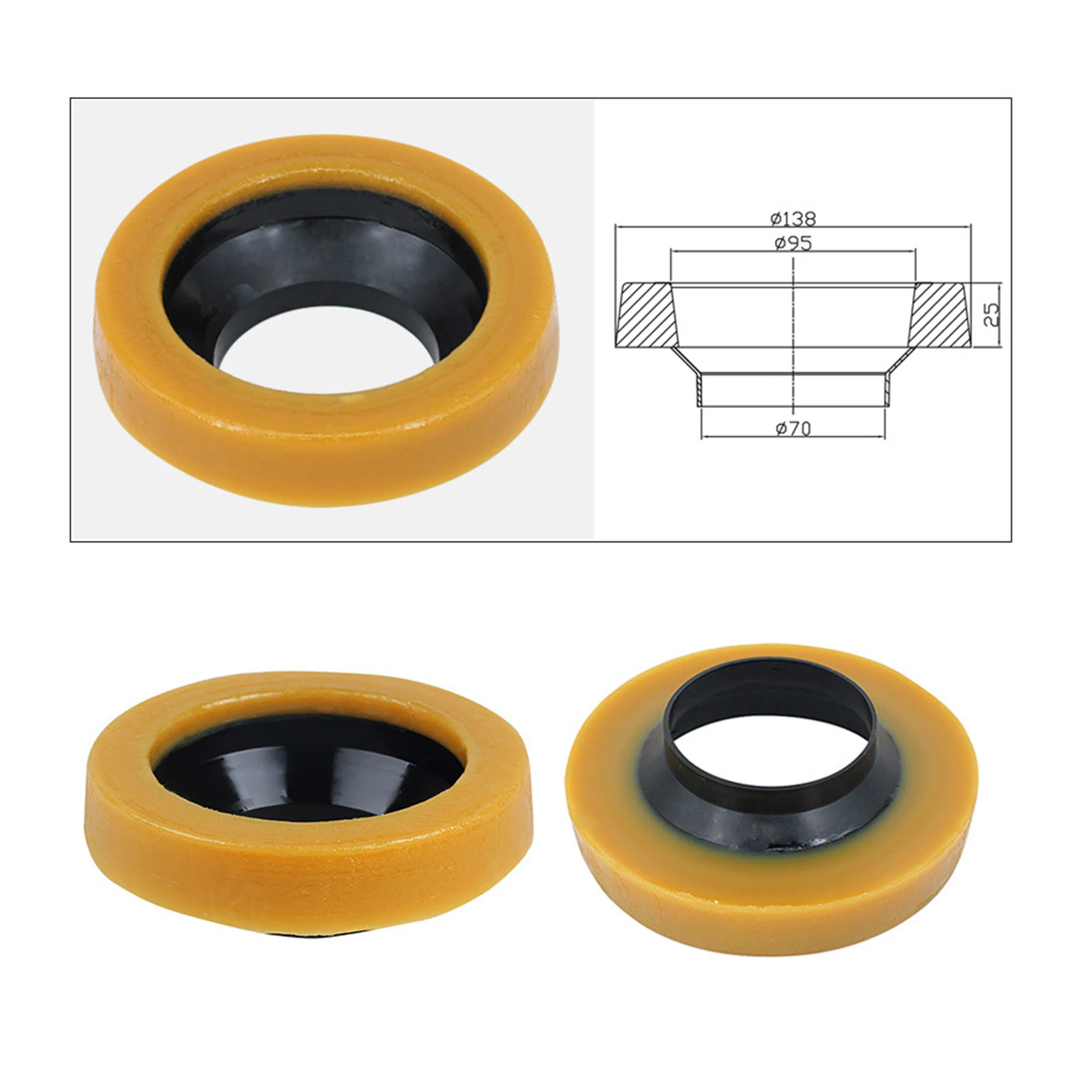 High Quality Thick Toilet Wax Ring Fits 3-Inch and 4-Inch Waste Line