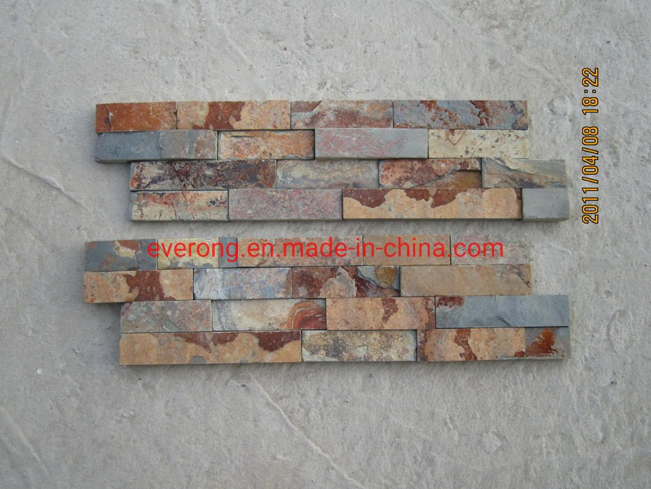 China Hot Natural Slate Stack Stone Culture Wall Slate Stone