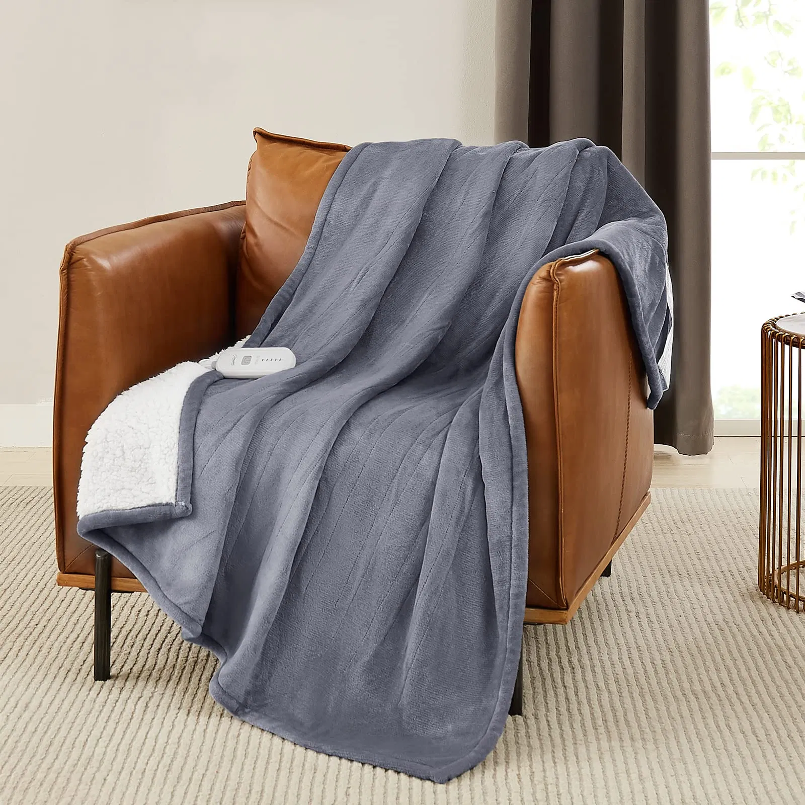 Heated Blanket Throw Electric Warm Soft Fleecethrow Heating Blanket