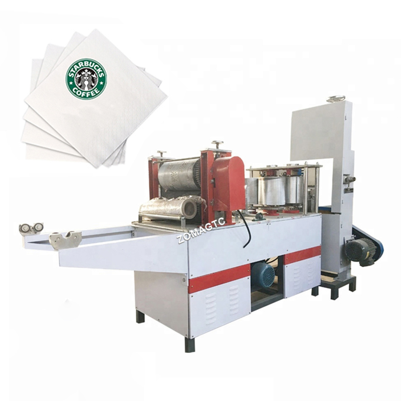 Fully Automatic Napkin/Serviette Toilet Paper Tissue Making Printing Two Color Embossing Production Folding Machine