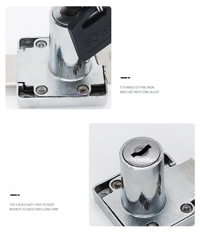 Zinc Alloy Office Desk Drawer Lock Cabinet Drawer Lock Furniture Hardware