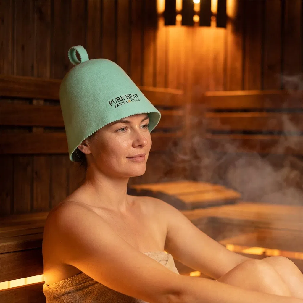 Handmade Sauna Hat Pure Merino Wool Sauna Cap for Head Protection in Steam Room