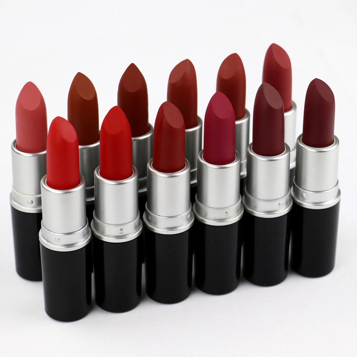 Fashion Best Make up Custom Logo Red Color Silver Matte Lipstick Velvet
