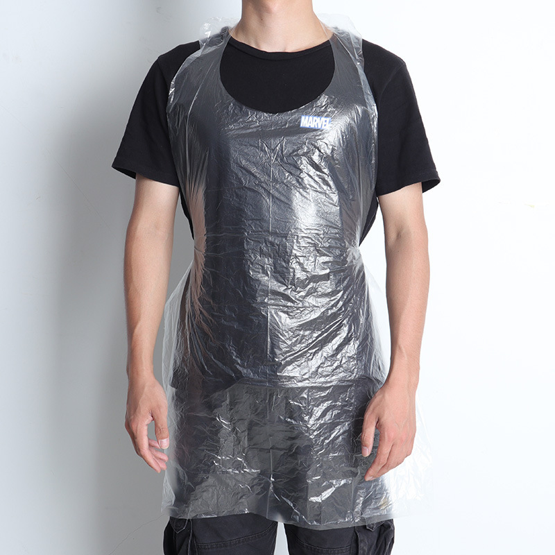 Custom Recyclable Household HDPE Apron Restaurant Strong Transparent LDPE Apron Wholesale