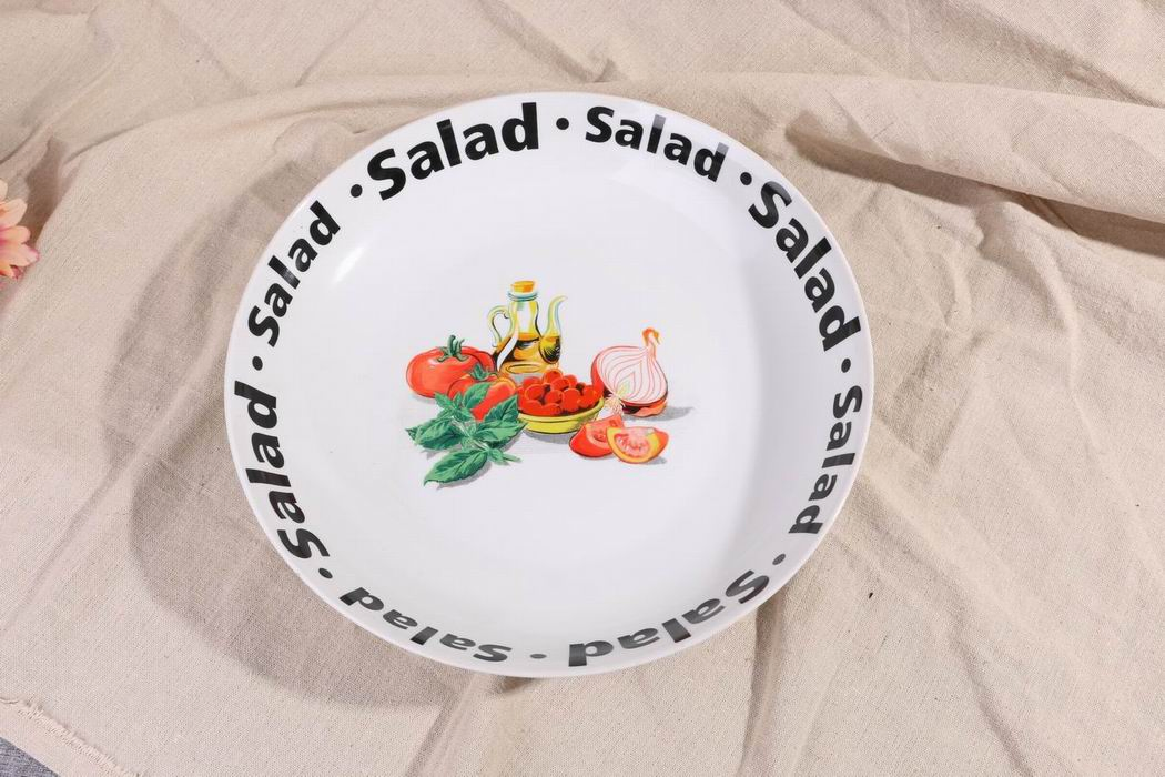 Rice Pasta Fuirt Plate Size 8" Round Decal Porcelain Ceramic Tableware