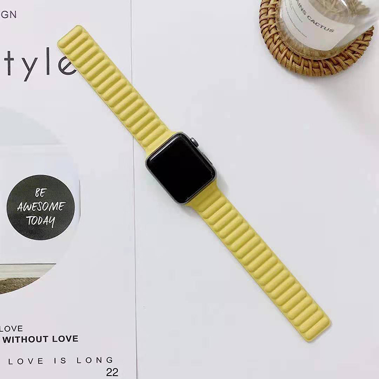 38mm 42mmmagnetic Leather Link Solo Bracelet for Apple Watch 6 40mm 44mm Loop Bands for Apple Watch 5