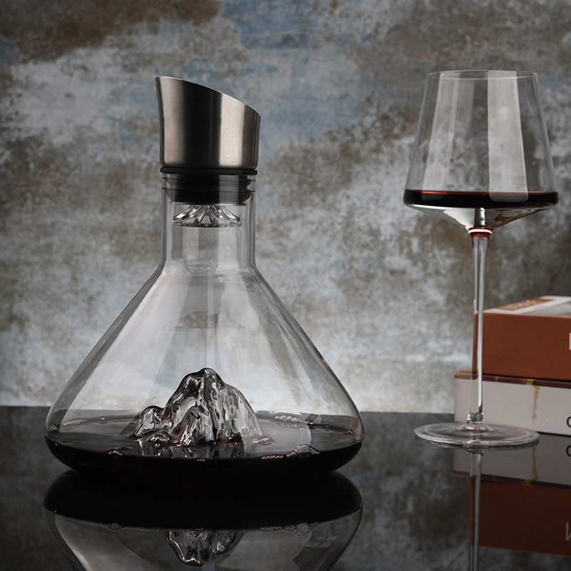 Best Selling Waterfall Quick Red Wine Household Transparent Glass Filter Wine Dispenser