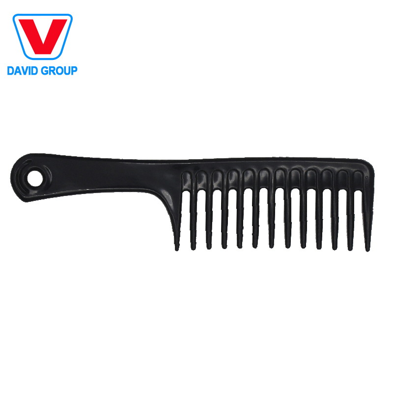 Custom Logo Comb Large Tooth Detangle Shampoo Plastic Curly Hair Comb
