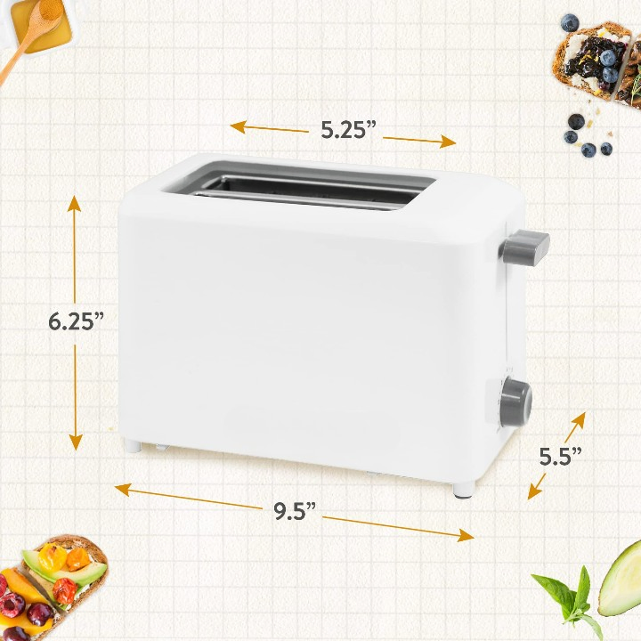 Hot Sale White Snacks 7 Toast Settings Cancel Functions Cool Touch Toaster