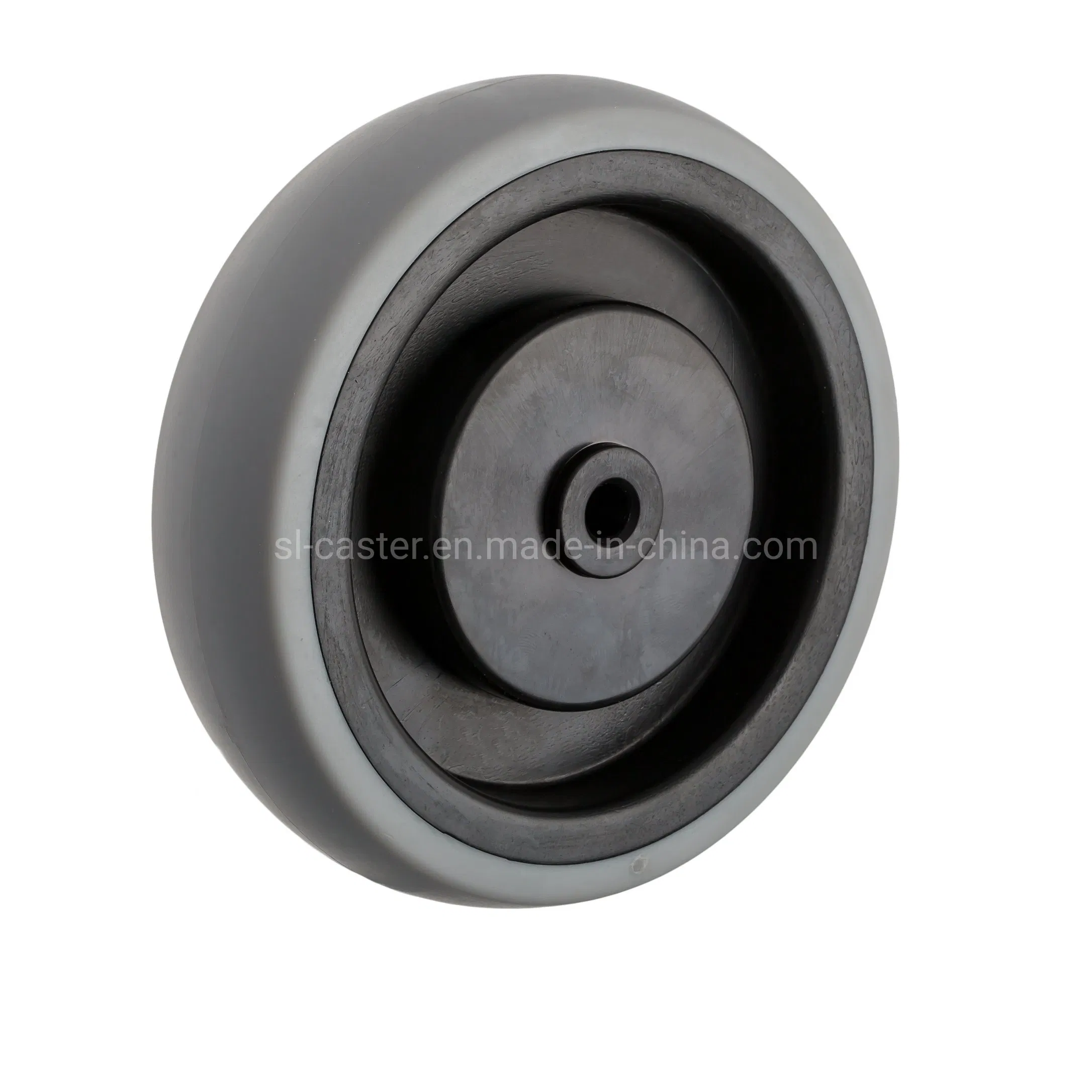 100 125mm Fixed Type TPR Noiseless Trolley Caster