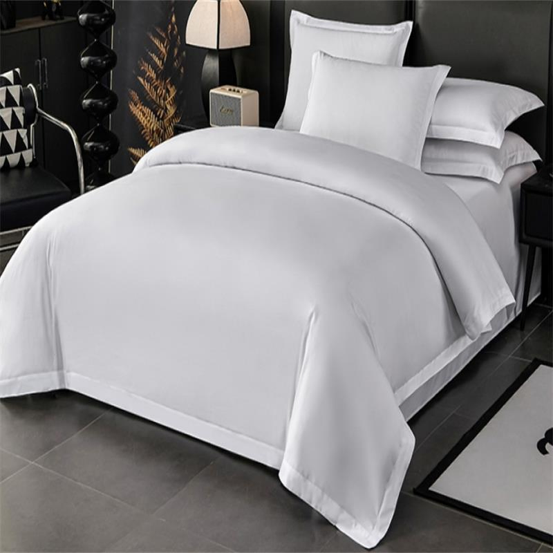 Premium Hotel White Duvet Cover Bed Sheet Set/Cotton Soft Bedding Set