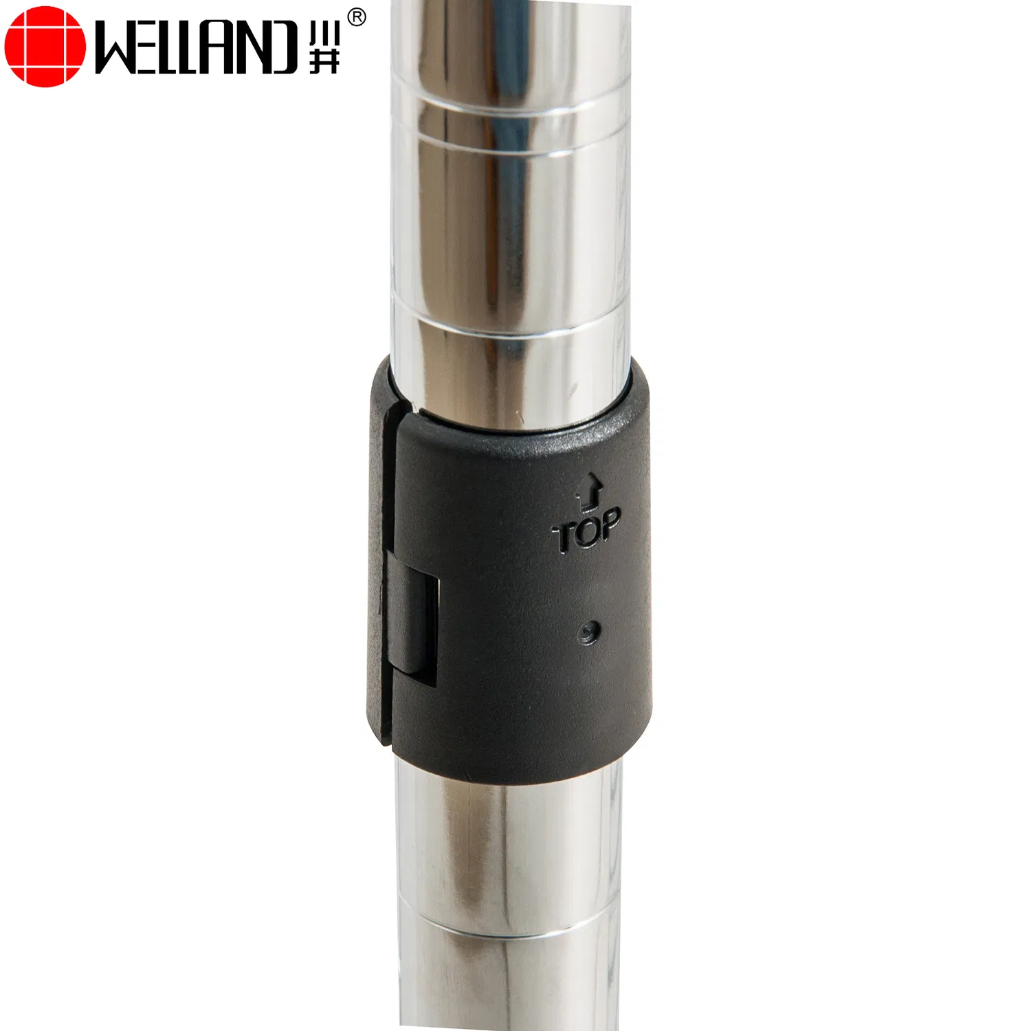 Heavy Duty Chrome Steel Shelf Post with Leveling Foot for Commercial Wire Shelving