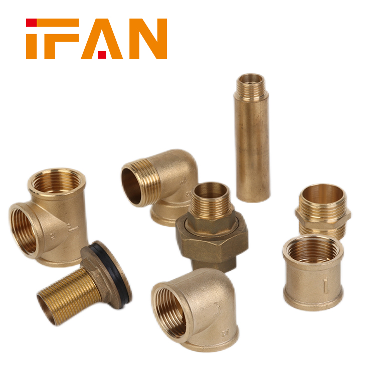 Ifan Factory DIN 16836 Standard Brass Plumbing Fittings 3/8"-2" Reduce Nipple 58-3 Brass Pipe Fittings