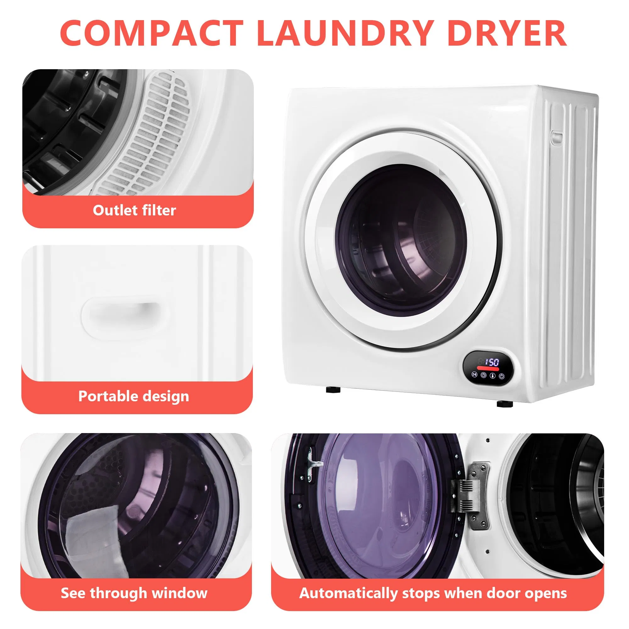 Efficient Portable Clothes Dryer for Rvs and Apartments 1300W