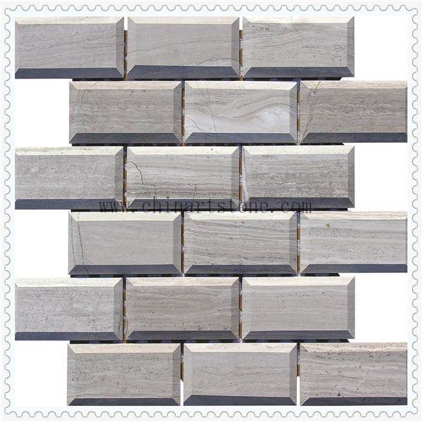 3D Marble and Granite Stone Tumbled Mosaic for Wall Decoration