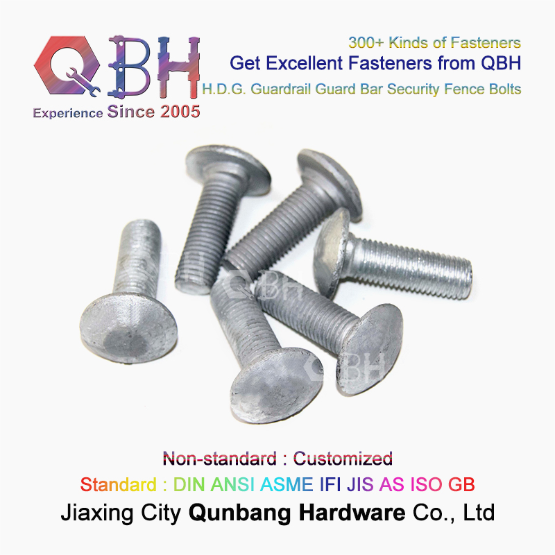 Qbh OEM ODM HDG H. D. G. Non-Standard Carbon Steel Highway Road Guardrail Guard Bar Security Fence Screws