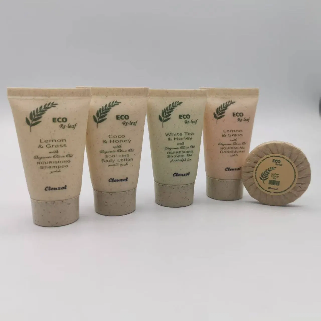 Custom Factory Biodegradable Wheat Straw Hotel 30 Ml Shampoo and Conditioner