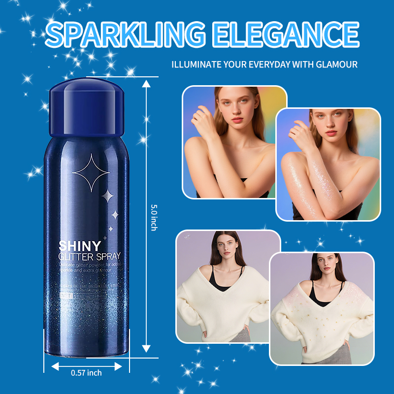 Hair Shimmer Spray Wholesale Party Makeup Shiny Gold Purple Glitter Powder Setting Spray