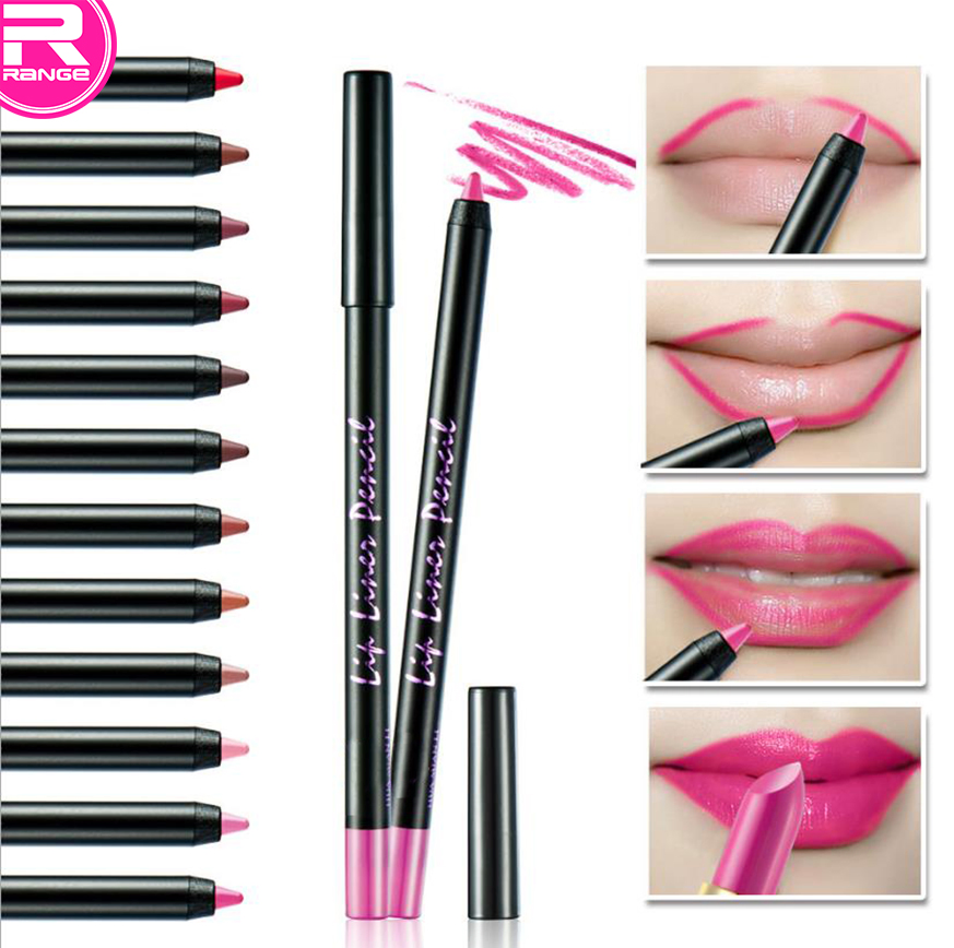 Lipliner Pencil with Sharpener Custom Color Lip Liner Wooden Pencil