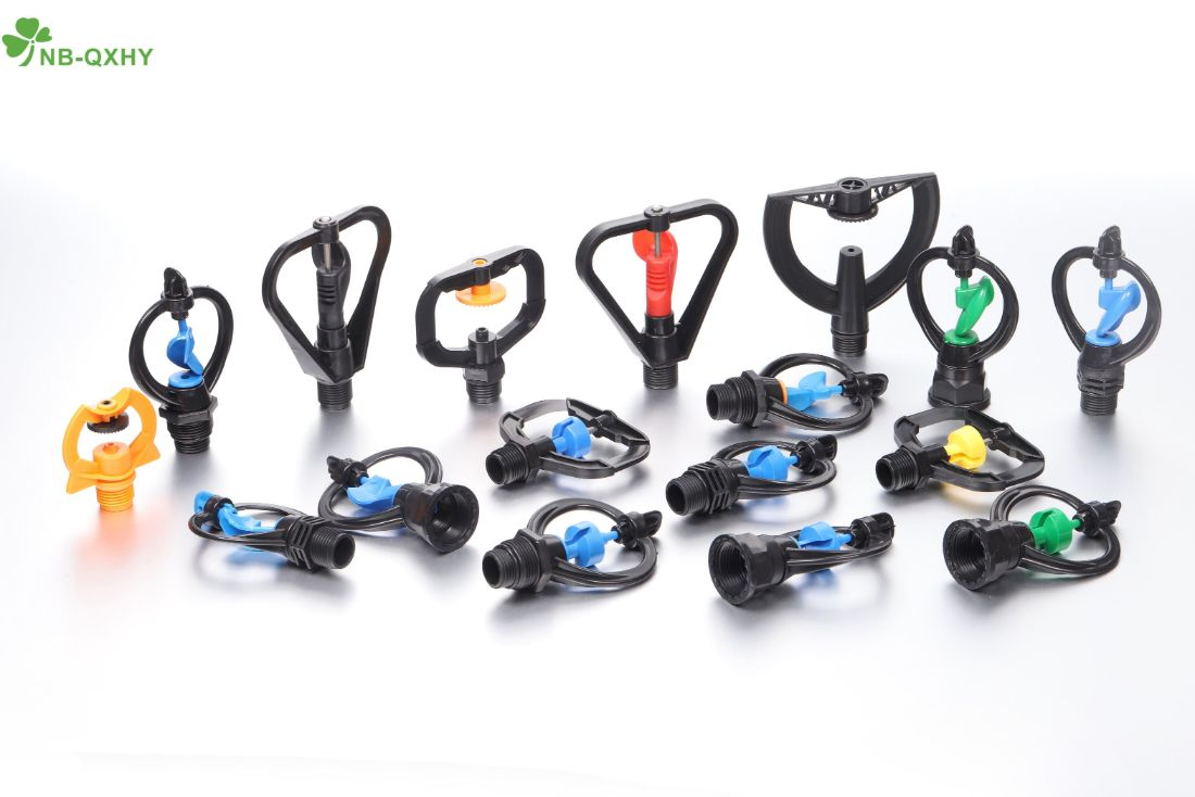 Agriculture Garden Drip Irrigation System Equipment Long Distance 360 Degree Plastic POM PC PVC ABS Micro Kit Fitting Valve Impact Water Sprinkler