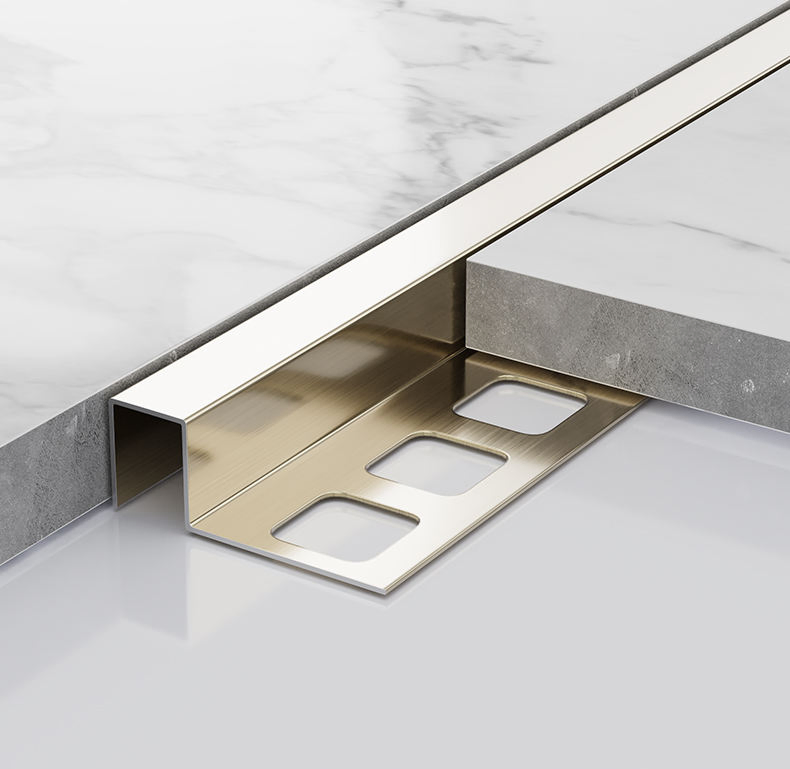 Foshan Factory Stainless Steel Profile Gold Strip Decoration Tile Corner Trim Stainless Steel