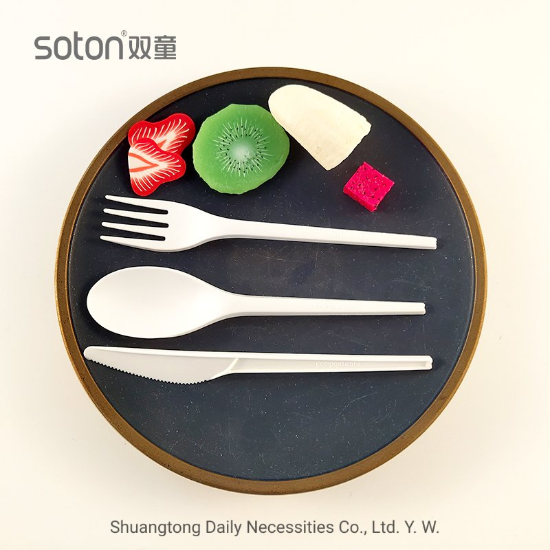 100% Compostable Biodegradable Disposable Tableware Fork