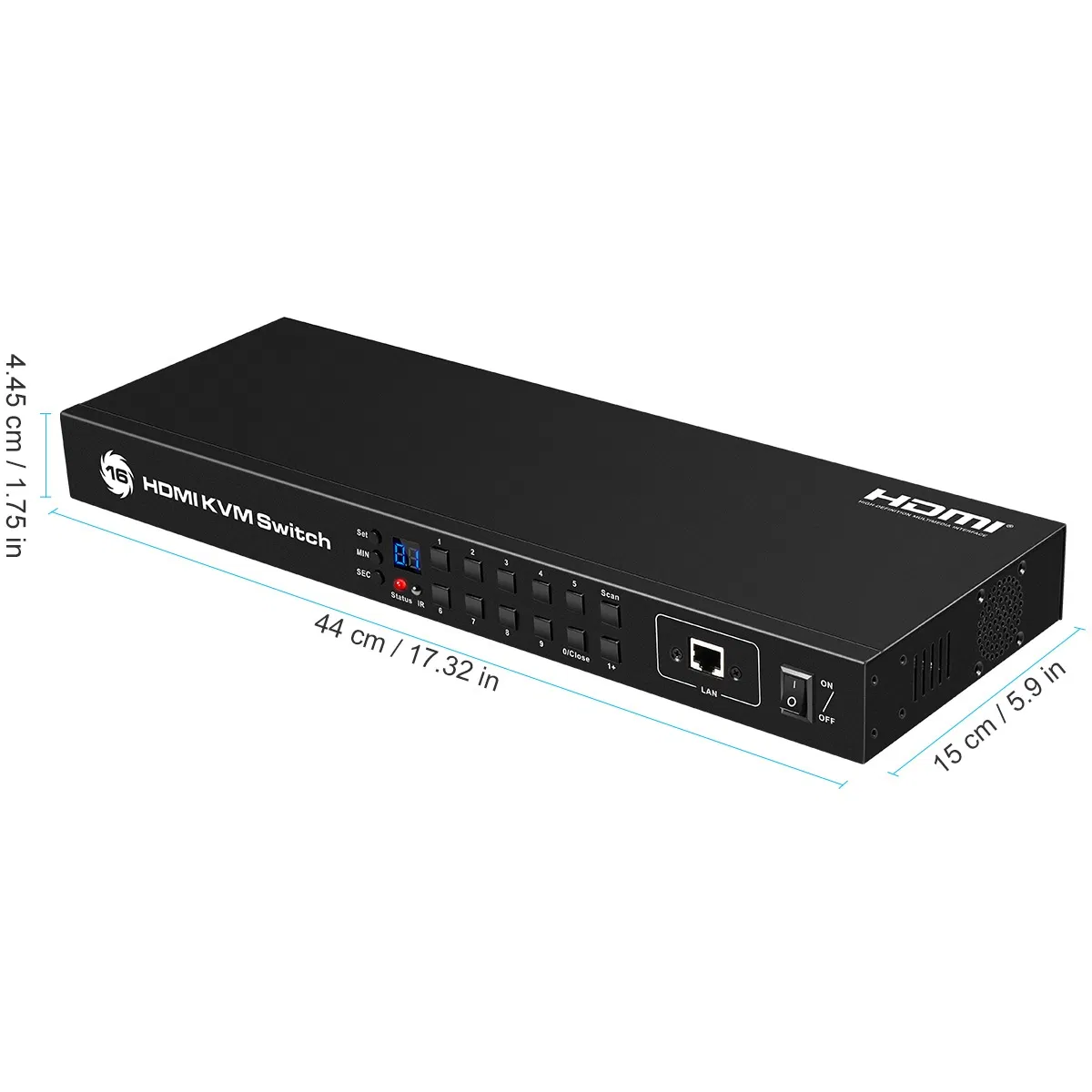 Матричный KVM-коммутатор 1U 2x16 портов с двойным доступом