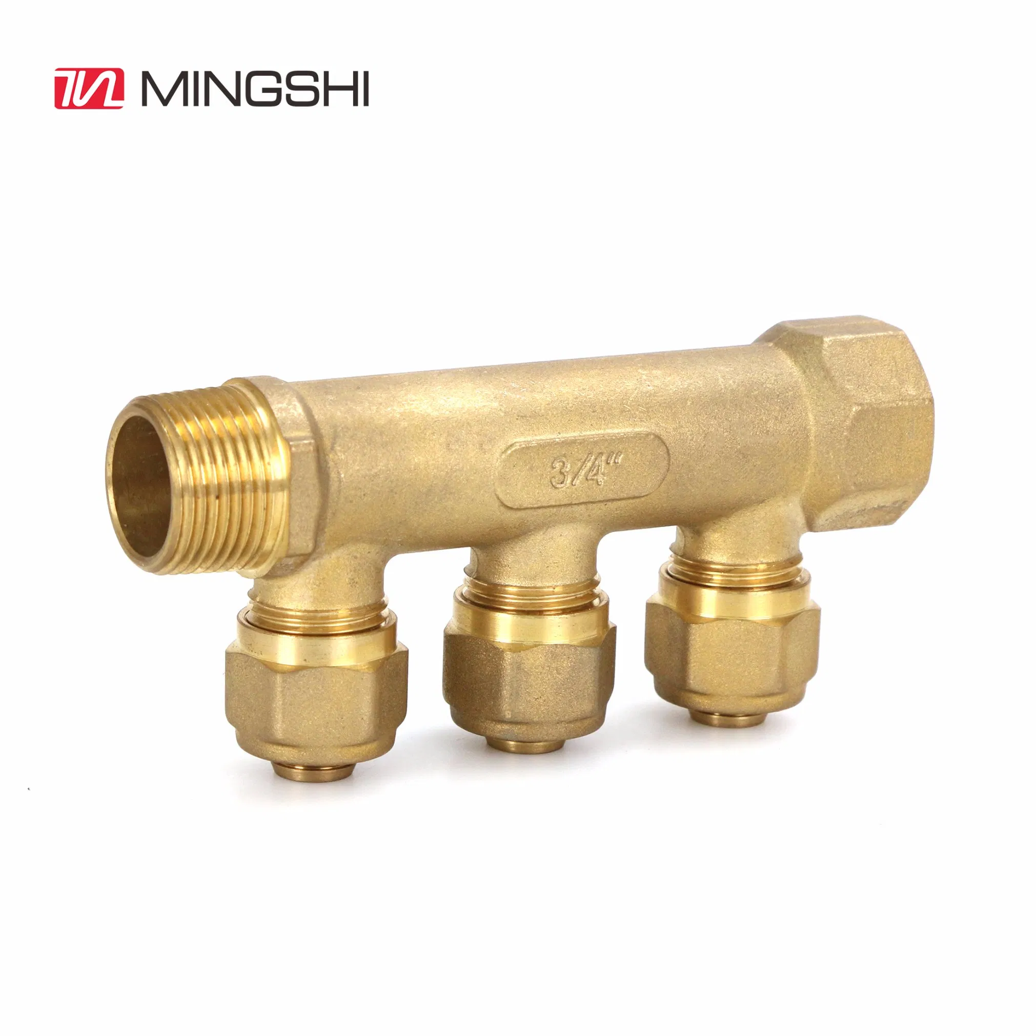 Mingshi Plumbing Materials Underfloor Heating System and Water Supply System Pexalpex Pipe System Brass Manifold Separator