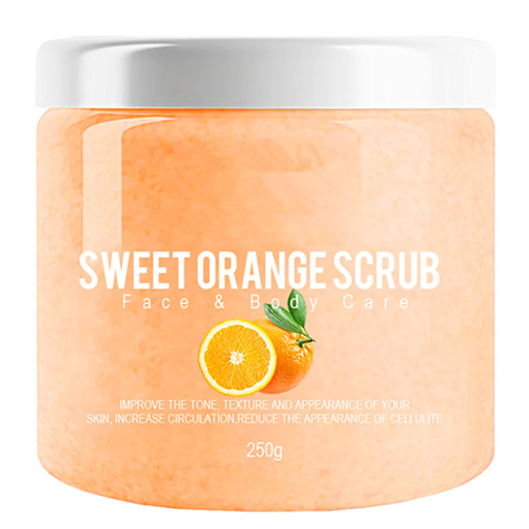 Private Label Exfoliates Moisturizes and Nourishes Skin Natural Sweet Orange Body Scrub