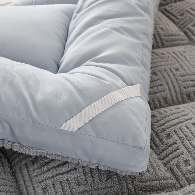 Queen Mattress Topper Pillow Top Mattress Pad for Back Pain Sherpa Fleece Extra Thick Mattress Protector Soft with Fluffy Down Alternative