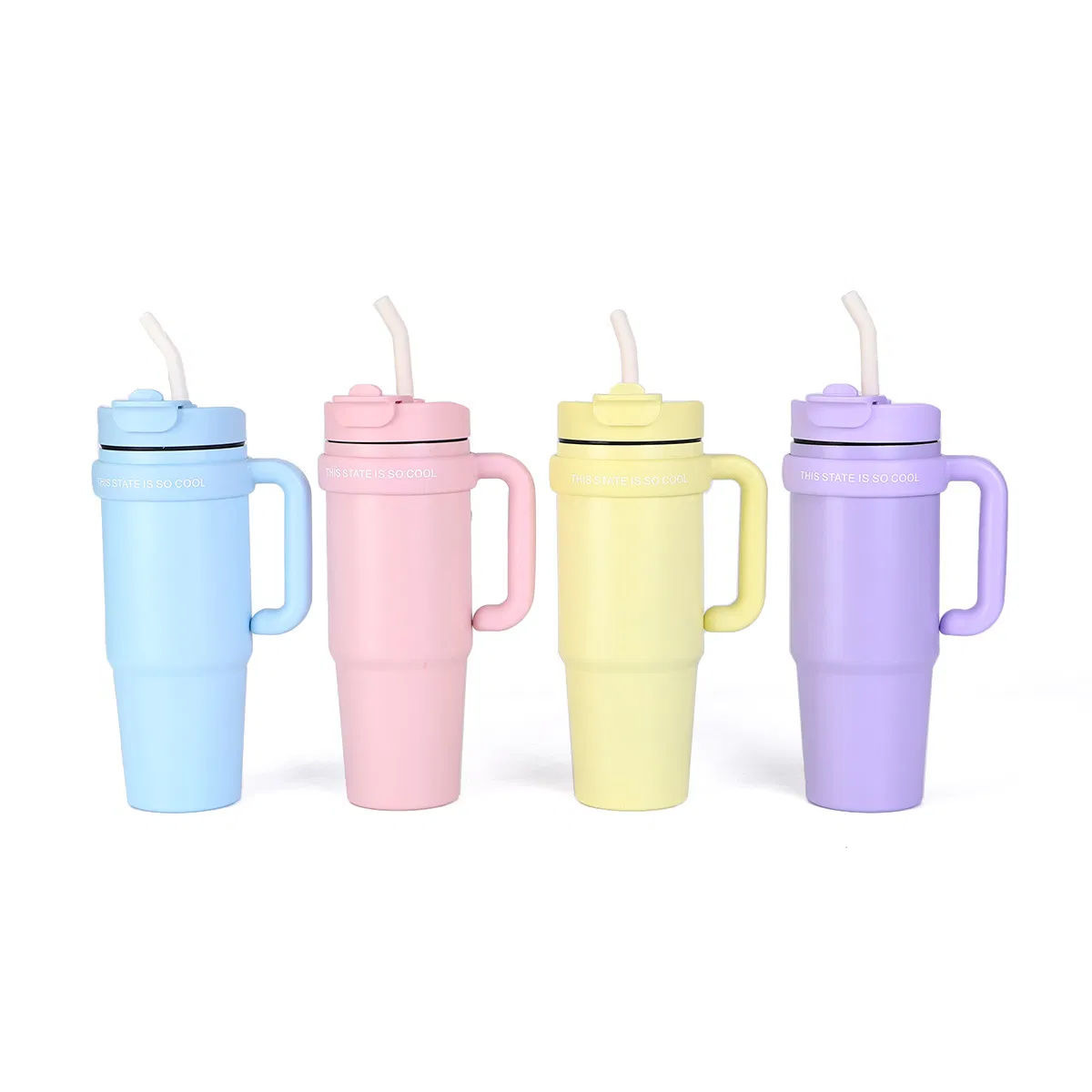 Термокружка 30oz с крышкой-соломинкой, двойные стенки