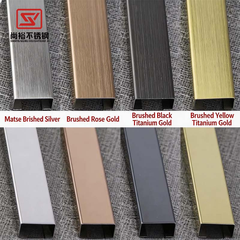 50*15mm Stainless Steel Arc Self-Adhesive Surface-Mounted Cable Trunking Stainless Steel Tile Strip Trim