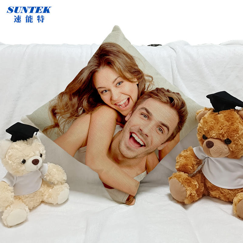 Sublimation Custom Logo Square Painting Linen Pillowcase (Light Color)