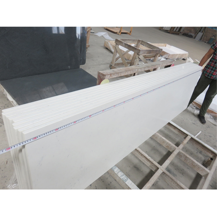 Kitchen Stone Benchtop Islands Table Pure White Quartz Countertop Artificial Stone Kitchen Top