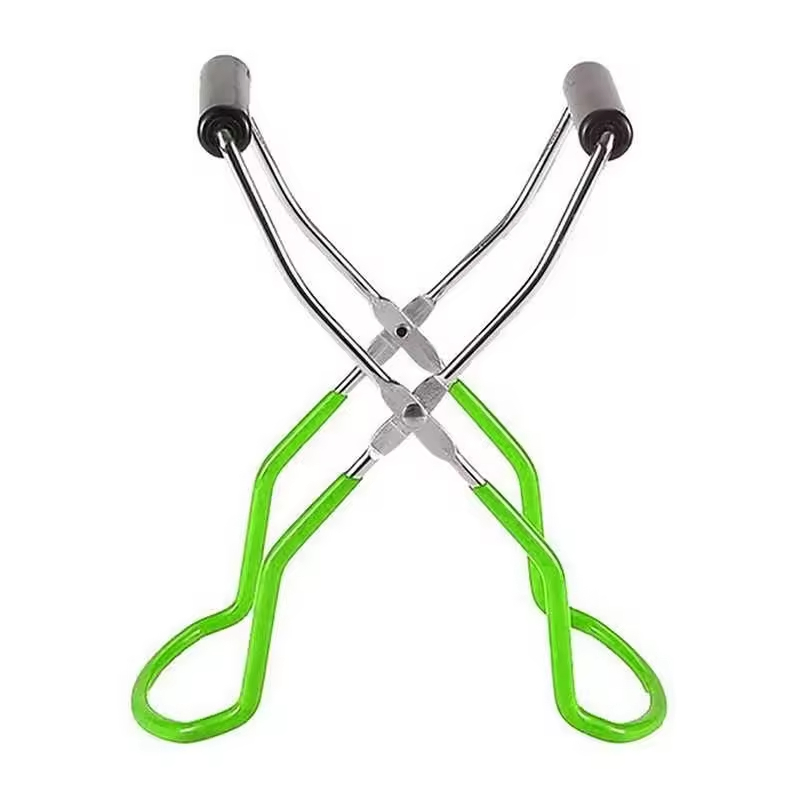 Stainless Steel Wide Mouth Funnel Jar Lid Wrench Jar Lifter Magnetic Lid Lifter Tongs Canning Kit with Grip Handle