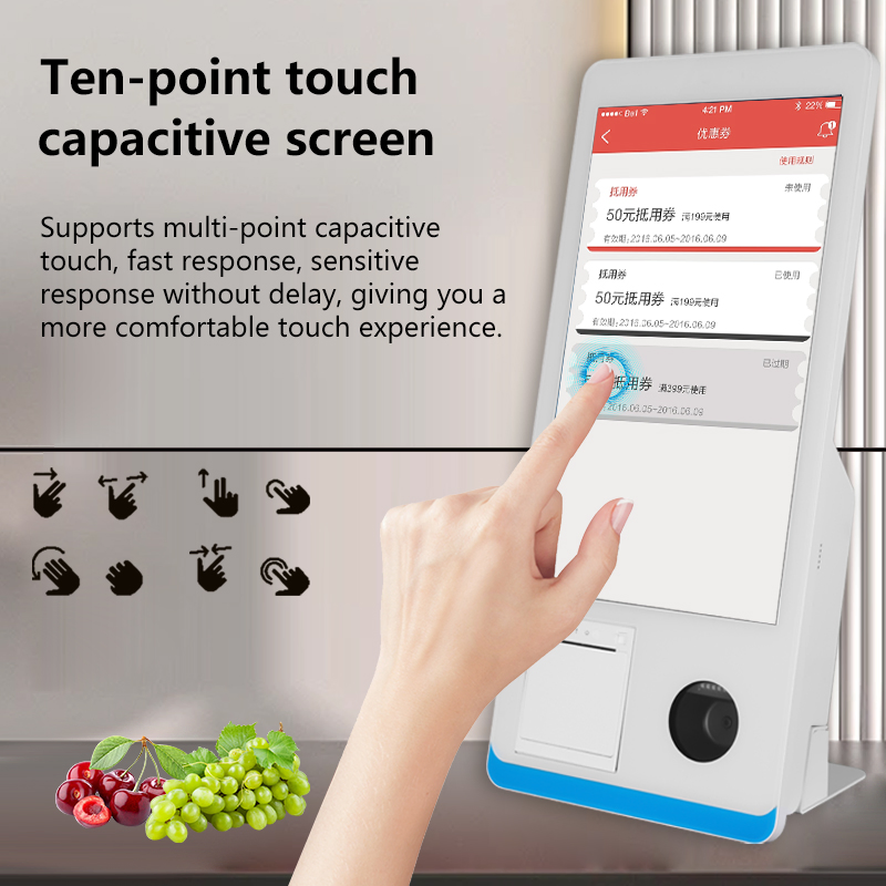 Wholesale OEM 15.6'' Self-Service POS Machine with I5 8+128 GB Cheap Price Restaurant Payment Kiosks Cash Register Systems