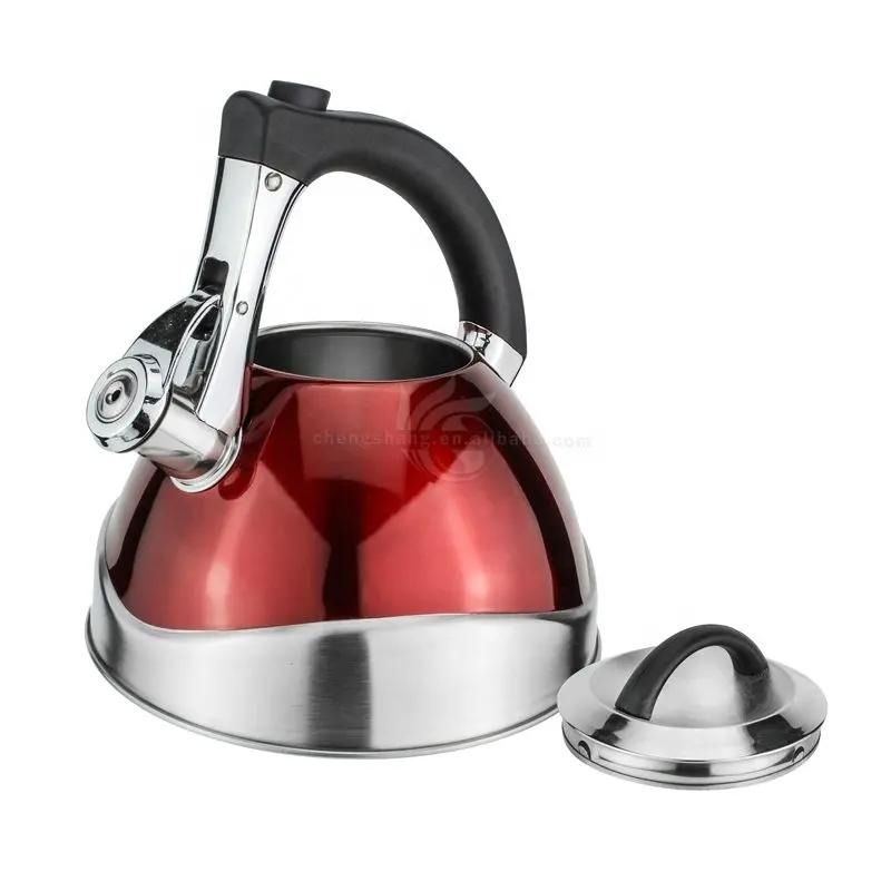 Kitchenware and Cookware 3.0L Tea Kettle Stove-Top Stainless Steel Hot Water Kettle Whistling Teakettle