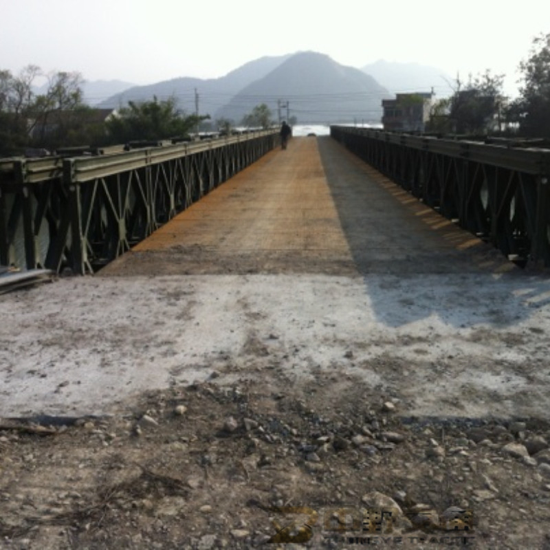 Heavy Duty Crossbeam 321-Type Galvanized Portable Structures Prefab Prefabricated Steel Bailey Bridge with Type 28 I-Beam Excellent Structural Integrity