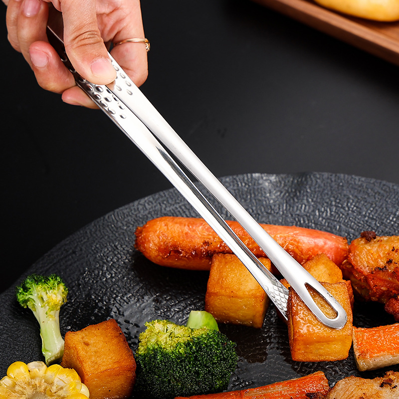 Silverware Food Clip BBQ Tool Stainless Steel Kitchen Tongs