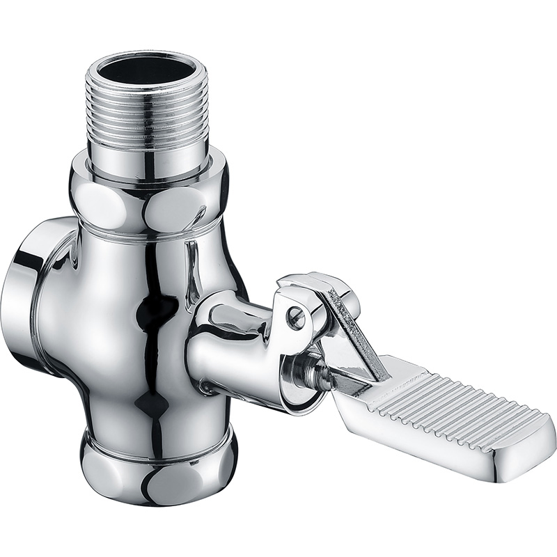 Pedal Operated Brass Flush Valve with Chrome Plated