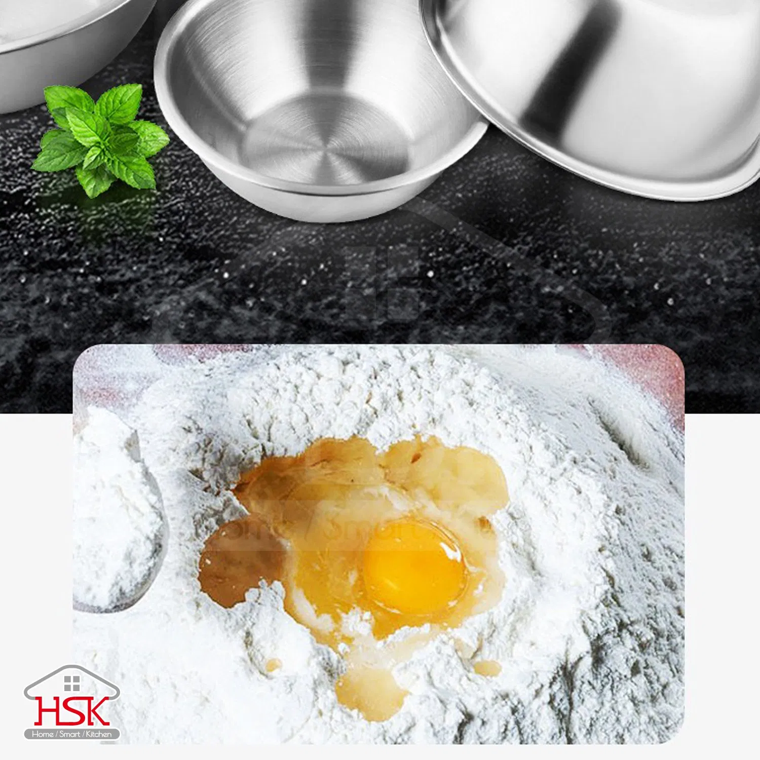 Набор мерных мисок из нержавеющей стали