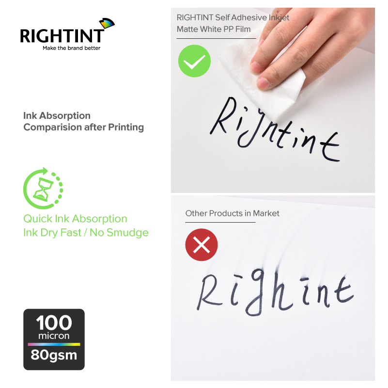 OEM A4 Glassine Linert Rightint Carton Glossy Sticker Paper Vinly Label