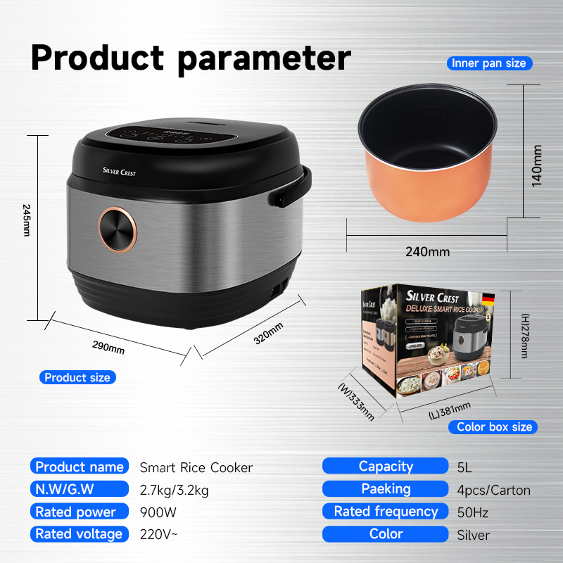 5L Large Low Sugar Rice Cooker Chinese Guangdong Electric Cooker
